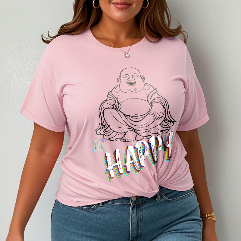 Buddha Stones BE HAPPY Laughing Buddha Tee T-shirt - image 13