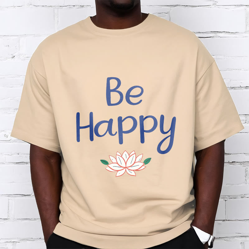 Buddha Stones Be Happy Lotus Tee T-shirt - image 8