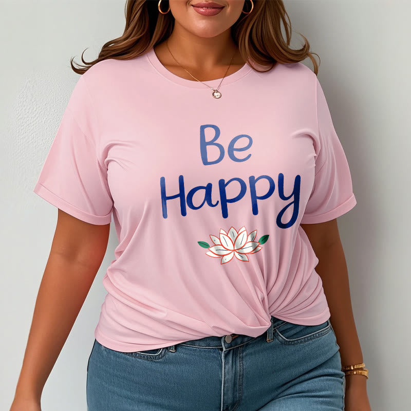 Buddha Stones Be Happy Lotus Tee T-shirt - image 12