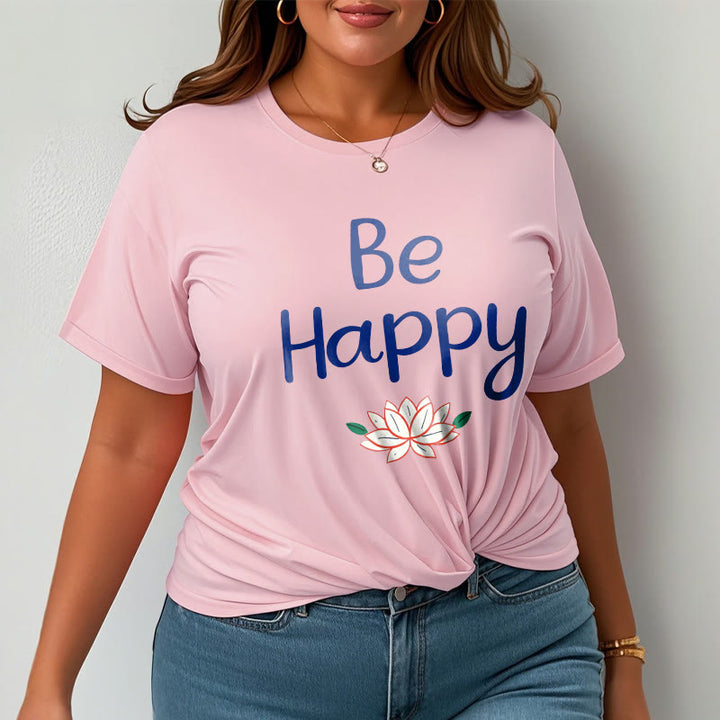 Buddha Stones Be Happy Lotus Tee T-shirt - image 12