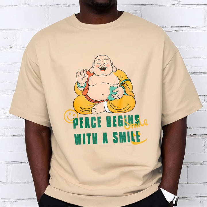 Buddha Stones Peace Begins With A Smile Tee T-shirt - image 11