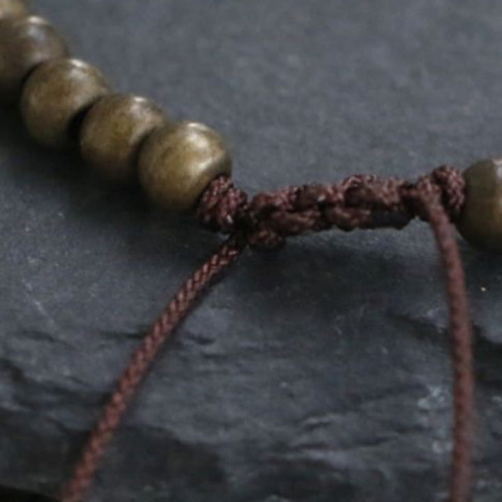 Buddha Stones Copper Brass Beads Balance Wealth Simple Bracelet - image 9
