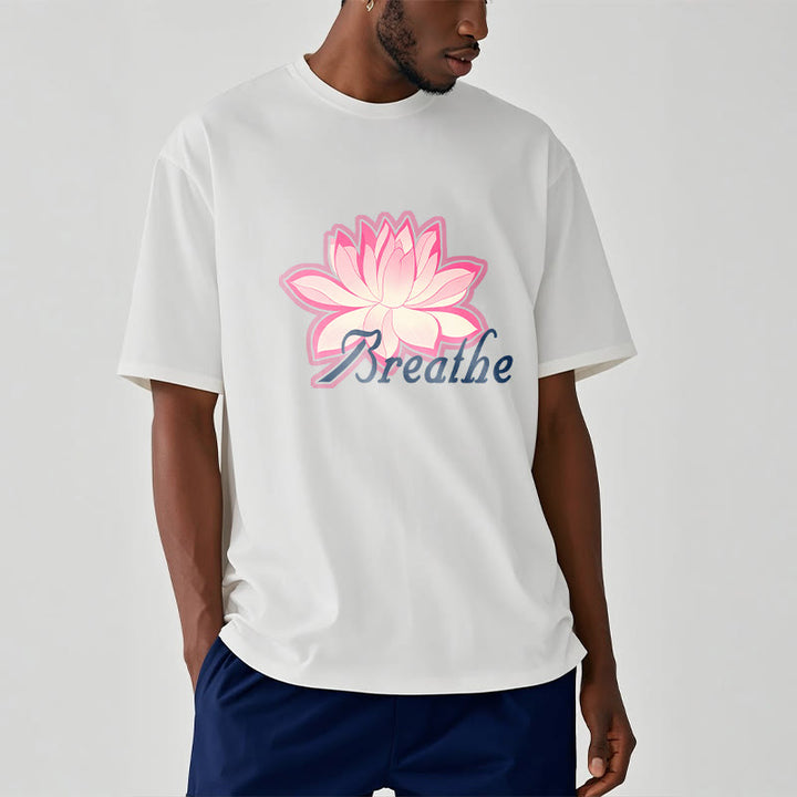 Buddha Stones BREATHE Lotus Flower Tee T-shirt - image 1