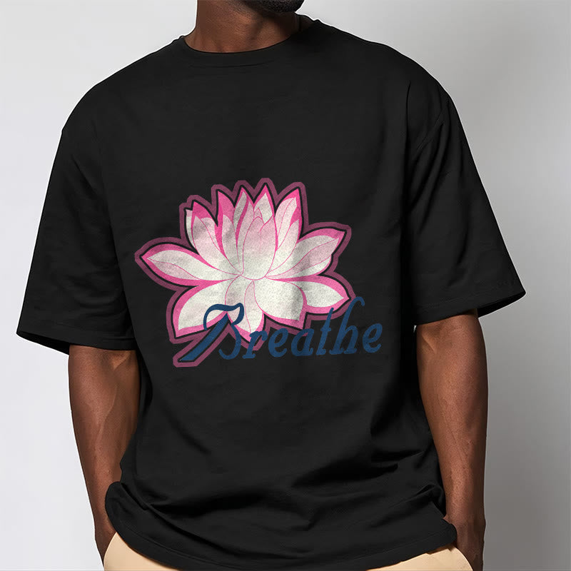 Buddha Stones BREATHE Lotus Flower Tee T-shirt - image 4