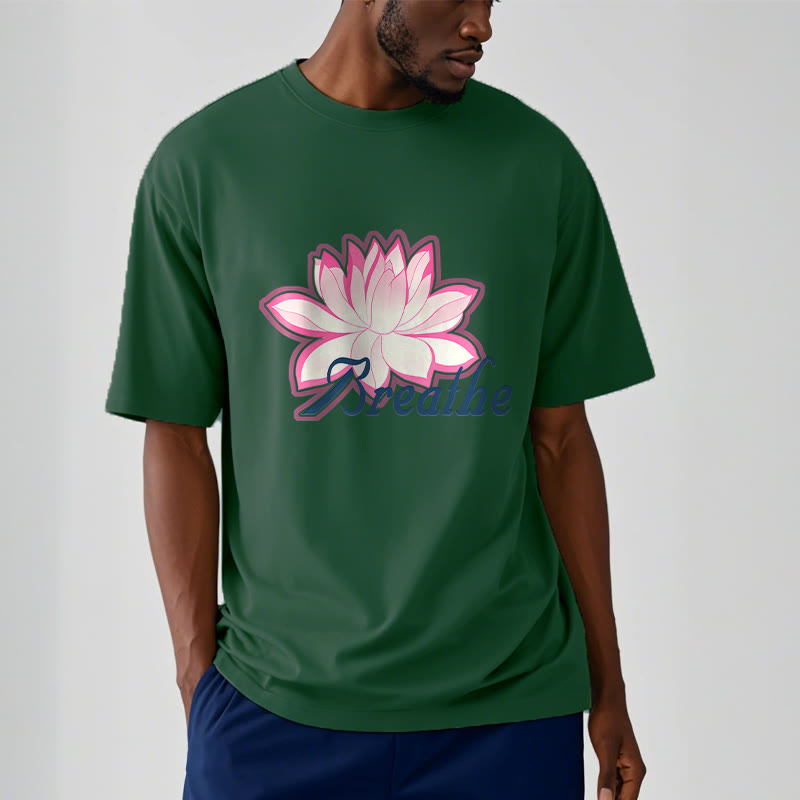 Buddha Stones BREATHE Lotus Flower Tee T-shirt - image 10