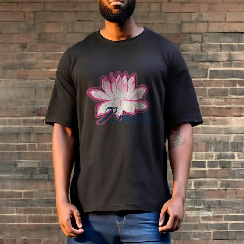Buddha Stones BREATHE Lotus Flower Tee T-shirt - image 5
