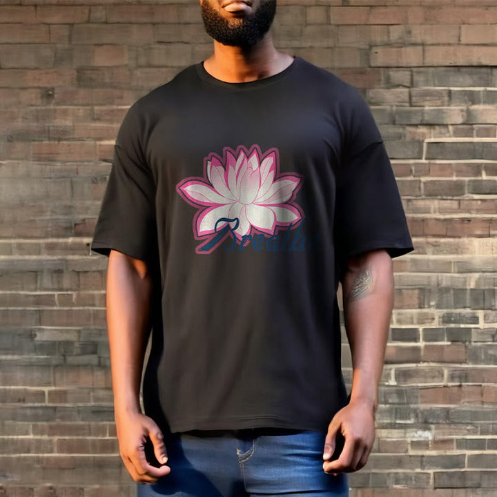 Buddha Stones BREATHE Lotus Flower Tee T-shirt - image 5