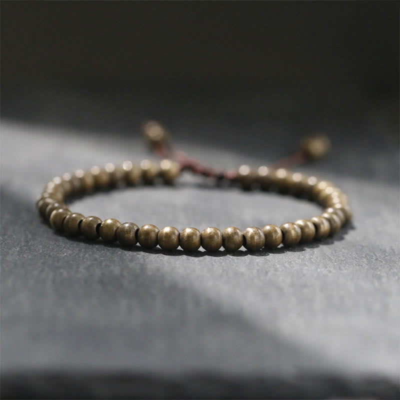 Buddha Stones Copper Brass Beads Balance Wealth Simple Bracelet - 15-17.5cm - image 0