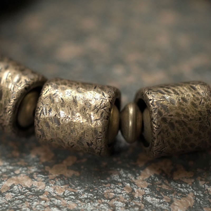 Buddha Stones Vintage Peace Ebony Wood Copper Beads Bracelet - image 13