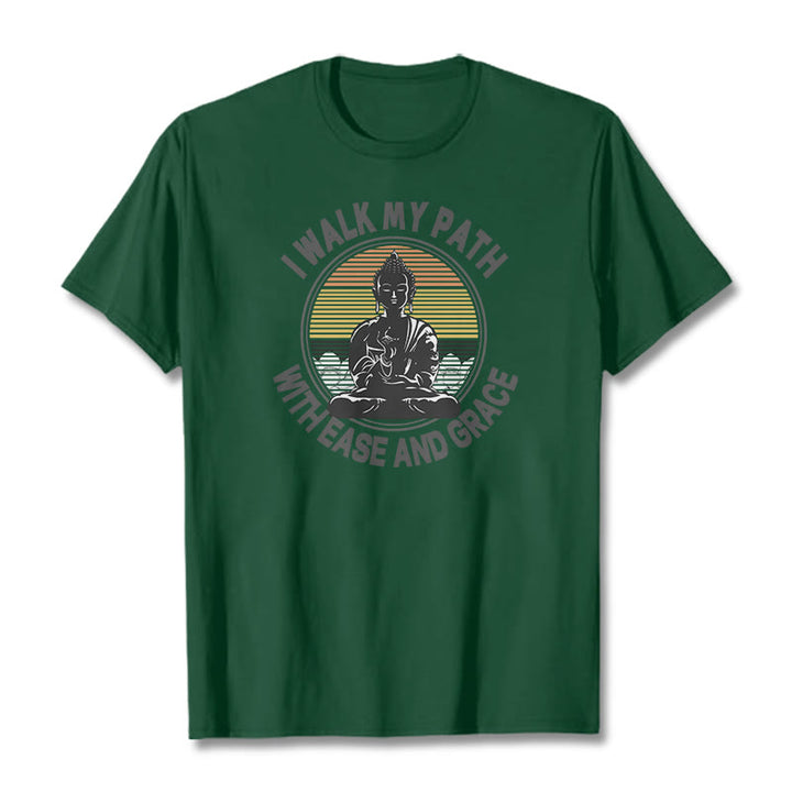 Buddha Stones I Walk My Path With Ease And Grace Tee T-shirt - ForestGreen - 2XL - image 8