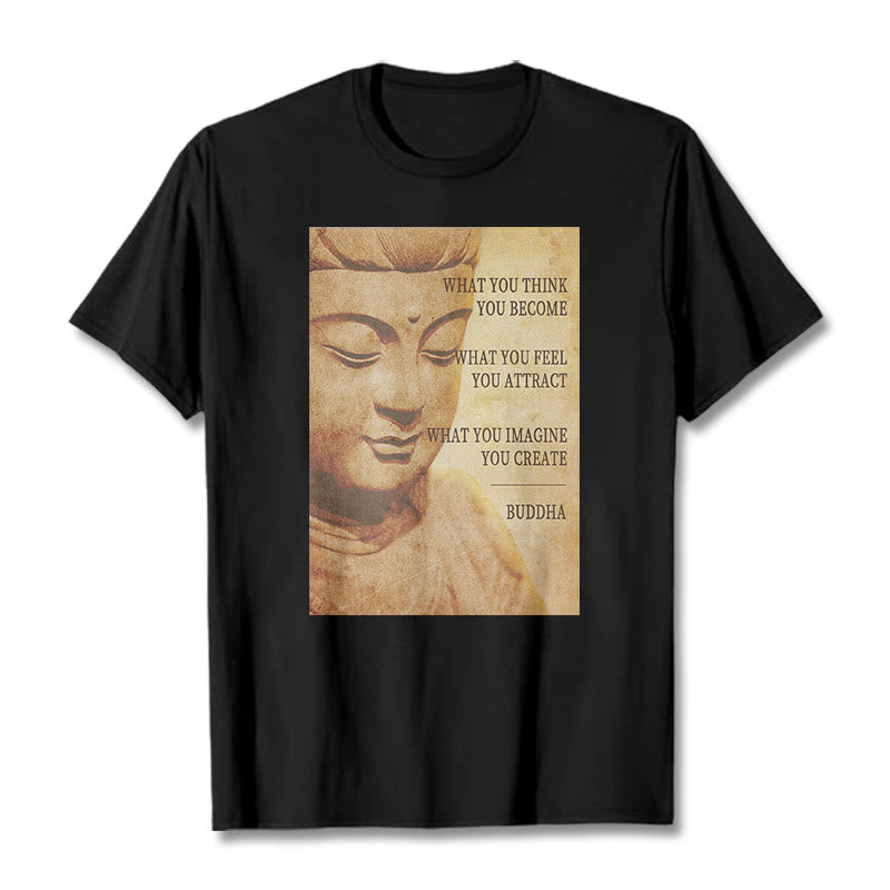 Buddha Stones What You Think You Become Tee T-shirt - Black - 2XL - image 3
