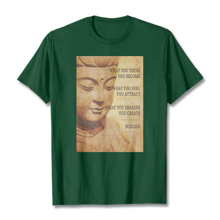 Buddha Stones What You Think You Become Tee T-shirt - ForestGreen - 2XL - image 9
