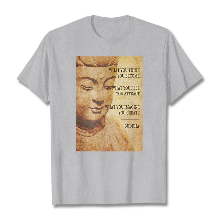 Buddha Stones What You Think You Become Tee T-shirt - LightGrey - 2XL - image 18
