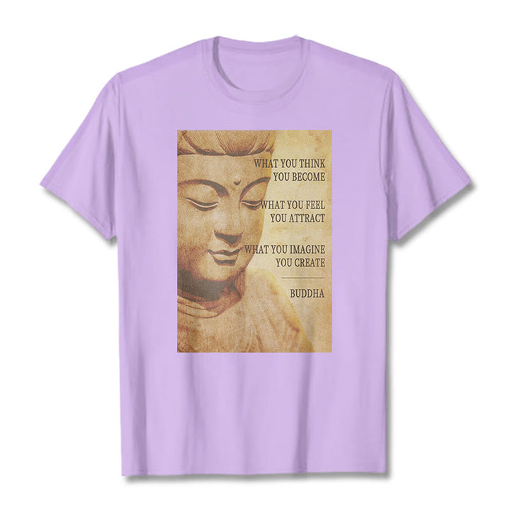 Buddha Stones What You Think You Become Tee T-shirt - Plum - 2XL - image 15