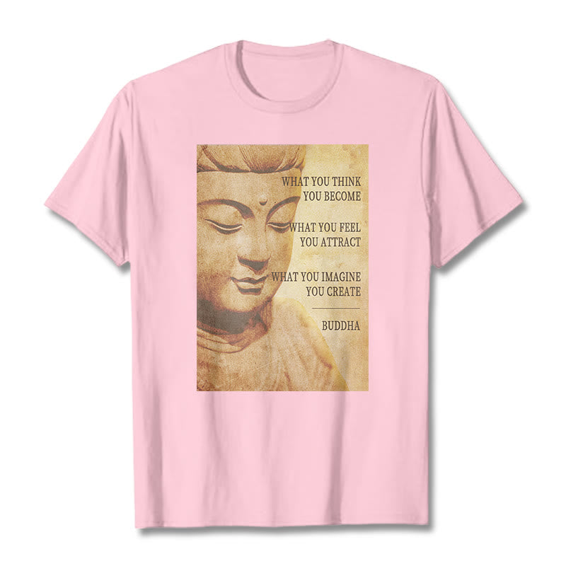 Buddha Stones What You Think You Become Tee T-shirt - LightPink - 2XL - image 11