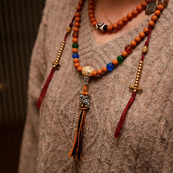 Buddha Stones Tibet Bodhi Seed 108 Mala Beads Wisdom Peace Bracelet Necklace - image 4