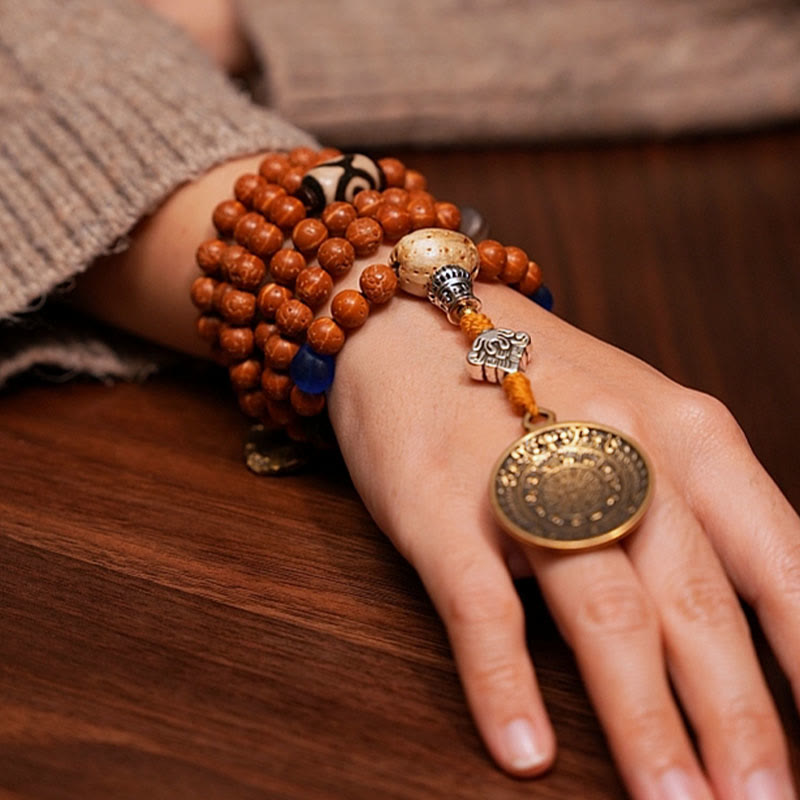 Buddha Stones Tibet Bodhi Seed 108 Mala Beads Wisdom Peace Bracelet Necklace - image 5