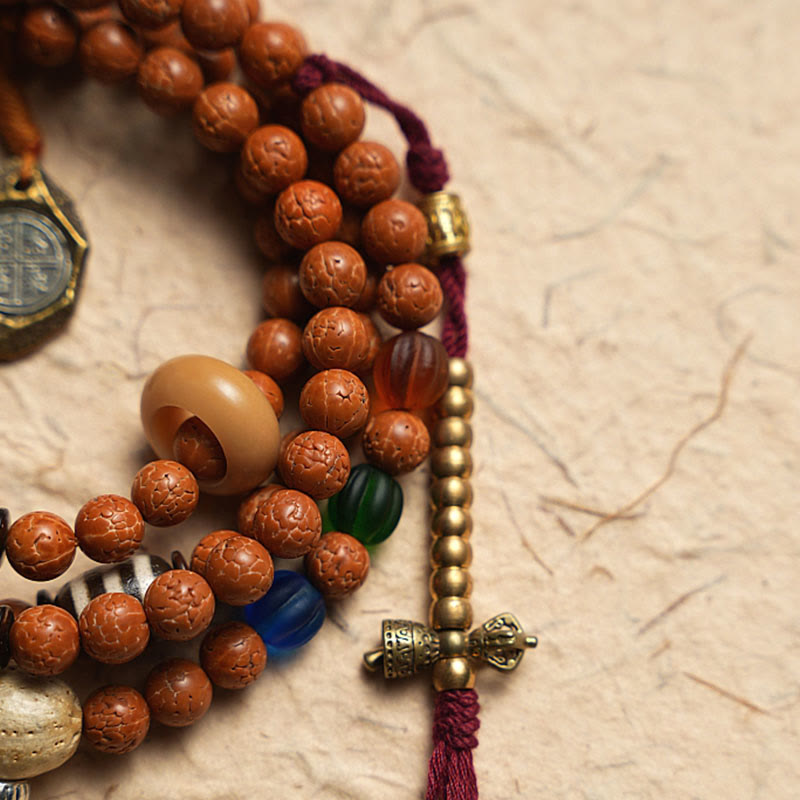 Buddha Stones Tibet Bodhi Seed 108 Mala Beads Wisdom Peace Bracelet Necklace - image 7