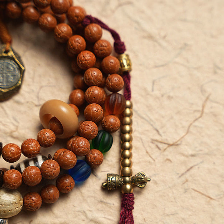 Buddha Stones Tibet Bodhi Seed 108 Mala Beads Wisdom Peace Bracelet Necklace - image 7