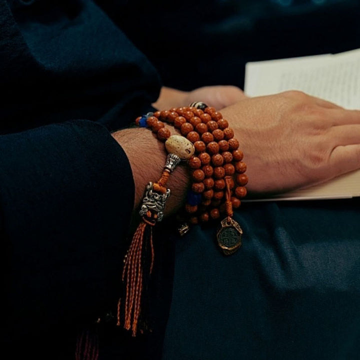 Buddha Stones Tibet Bodhi Seed 108 Mala Beads Wisdom Peace Bracelet Necklace - image 13