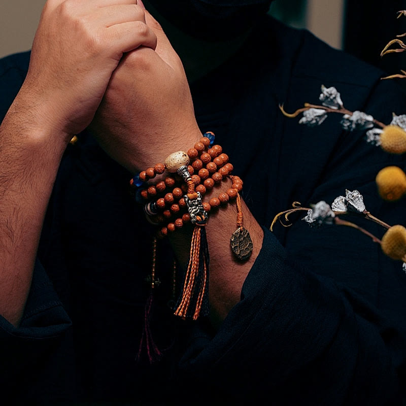 Buddha Stones Tibet Bodhi Seed 108 Mala Beads Wisdom Peace Bracelet Necklace - image 14
