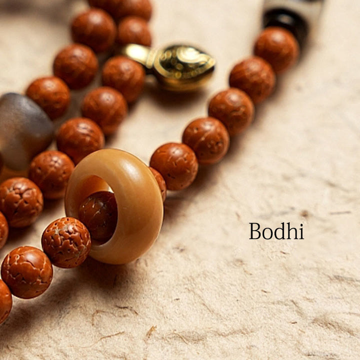 Buddha Stones Tibet Bodhi Seed 108 Mala Beads Wisdom Peace Bracelet Necklace - image 16