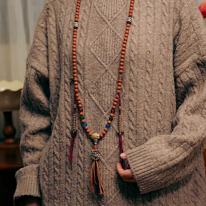 Buddha Stones Tibet Bodhi Seed 108 Mala Beads Wisdom Peace Bracelet Necklace - image 9