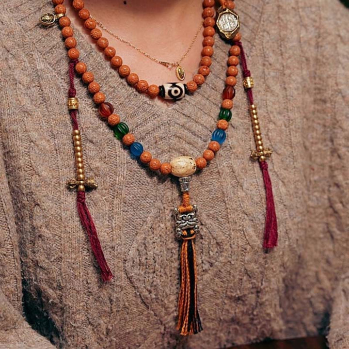Buddha Stones Tibet Bodhi Seed 108 Mala Beads Wisdom Peace Bracelet Necklace - image 8