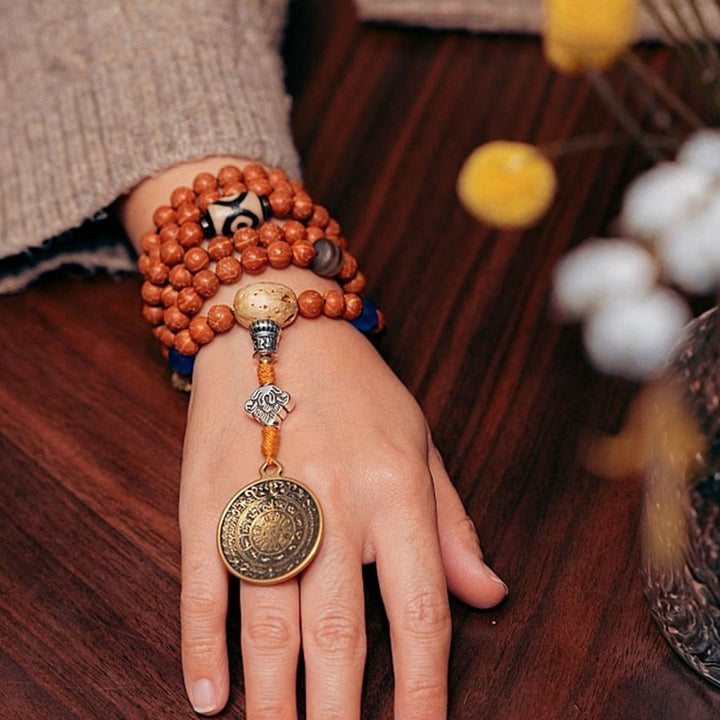 Buddha Stones Tibet Bodhi Seed 108 Mala Beads Wisdom Peace Bracelet Necklace - image 12