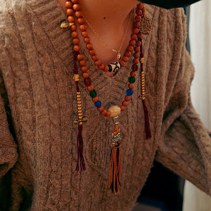 Buddha Stones Tibet Bodhi Seed 108 Mala Beads Wisdom Peace Bracelet Necklace - image 10