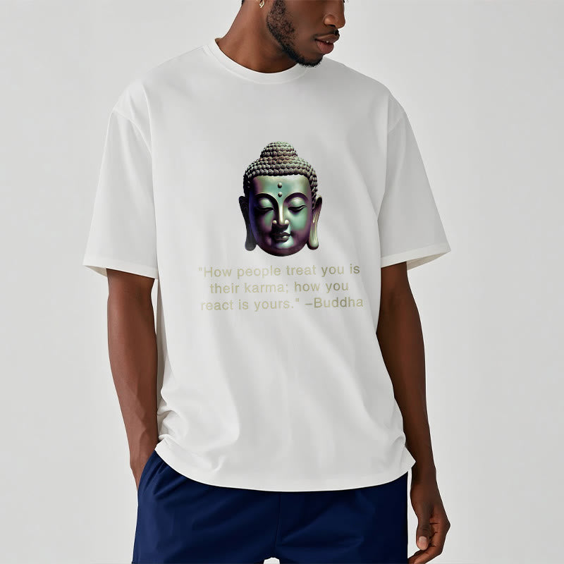 Buddha Stones How People Treat You Is Their Karma Buddha Tee T-shirt - image 5
