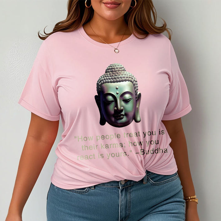 Buddha Stones How People Treat You Is Their Karma Buddha Tee T-shirt - image 9
