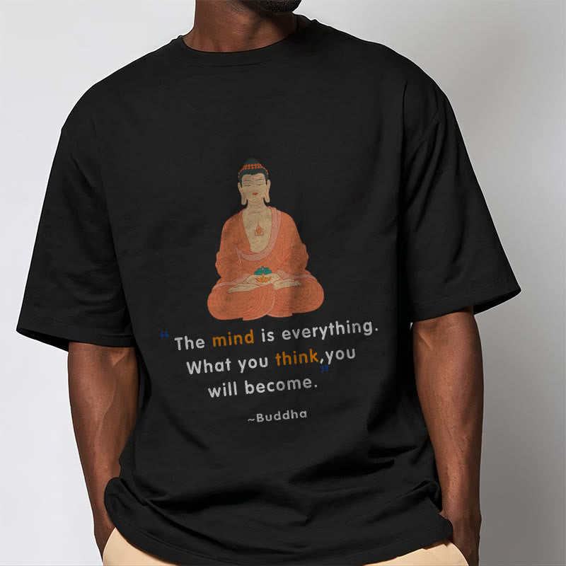 Buddha Stones The Mind Is Everything Meditation Buddha Tee T-shirt - image 6