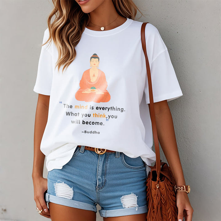 Buddha Stones The Mind Is Everything Meditation Buddha Tee T-shirt - image 2