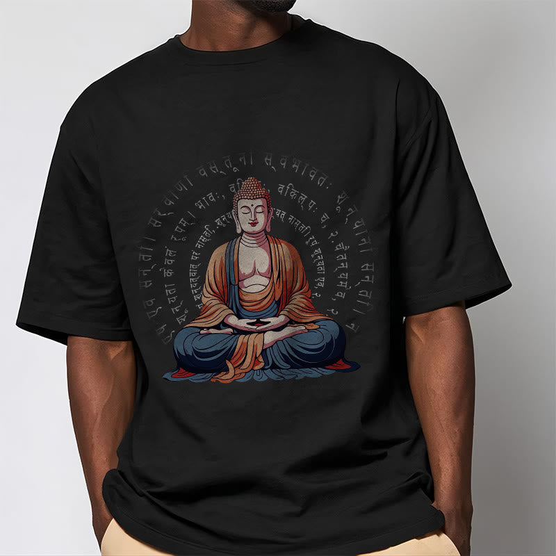 Buddha Stones Sanskrit Heart Sutra Form Is No Other Than Emptiness Tee T-shirt - image 5