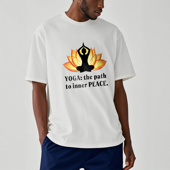 Buddha Stones Yoga The Path To Inner Peace Lotus Tee T-shirt - image 1