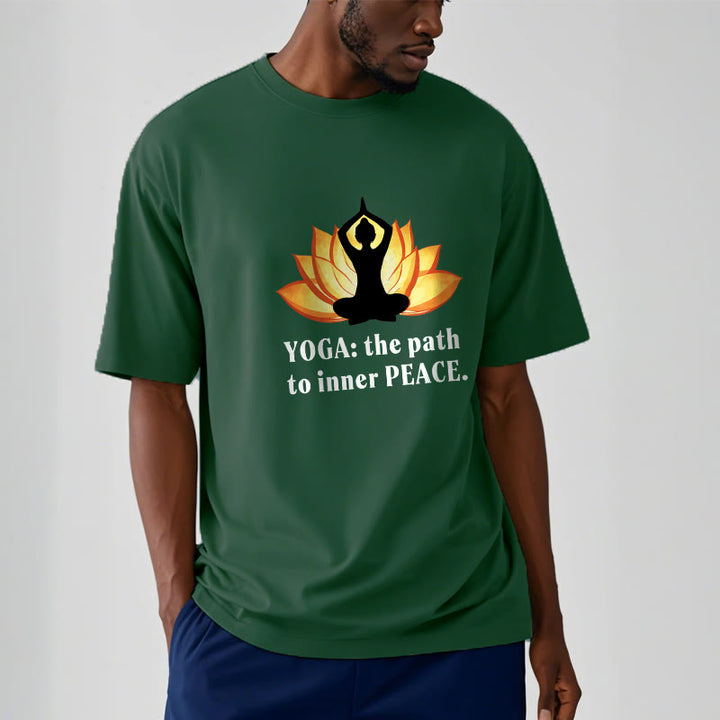 Buddha Stones Yoga The Path To Inner Peace Lotus Tee T-shirt - image 4
