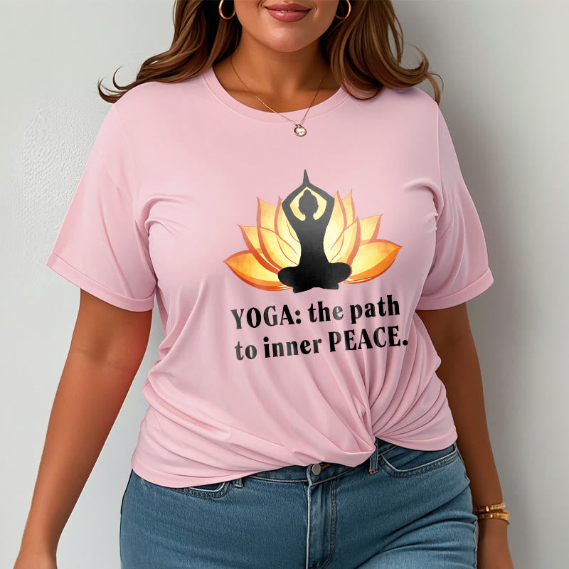 Buddha Stones Yoga The Path To Inner Peace Lotus Tee T-shirt - image 11