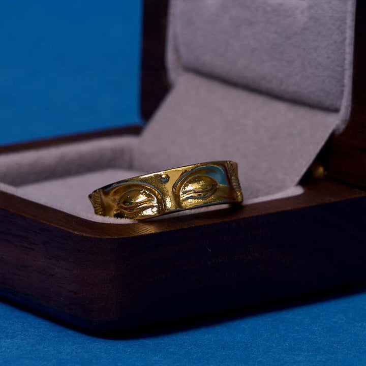 Buddha Stones Golden Meditation Buddha Serenity Copper Adjustable Ring - image 7