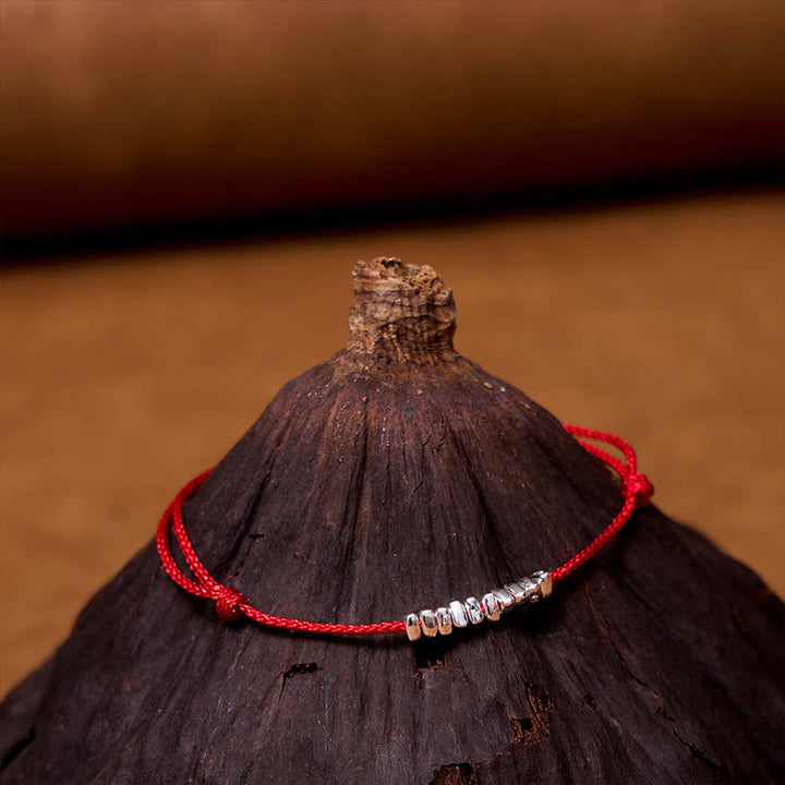 Buddha Stones Handmade 925 Sterling Silver Small Pieces Protection Braided Ultra-Thin Rope Bracelet - image 14