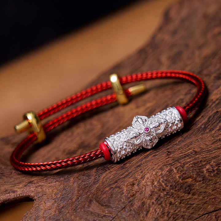 Buddha Stones Copper Luck Red String Bracelet - Silver Red String(Wrist Circumference: 14-20cm) - image 23
