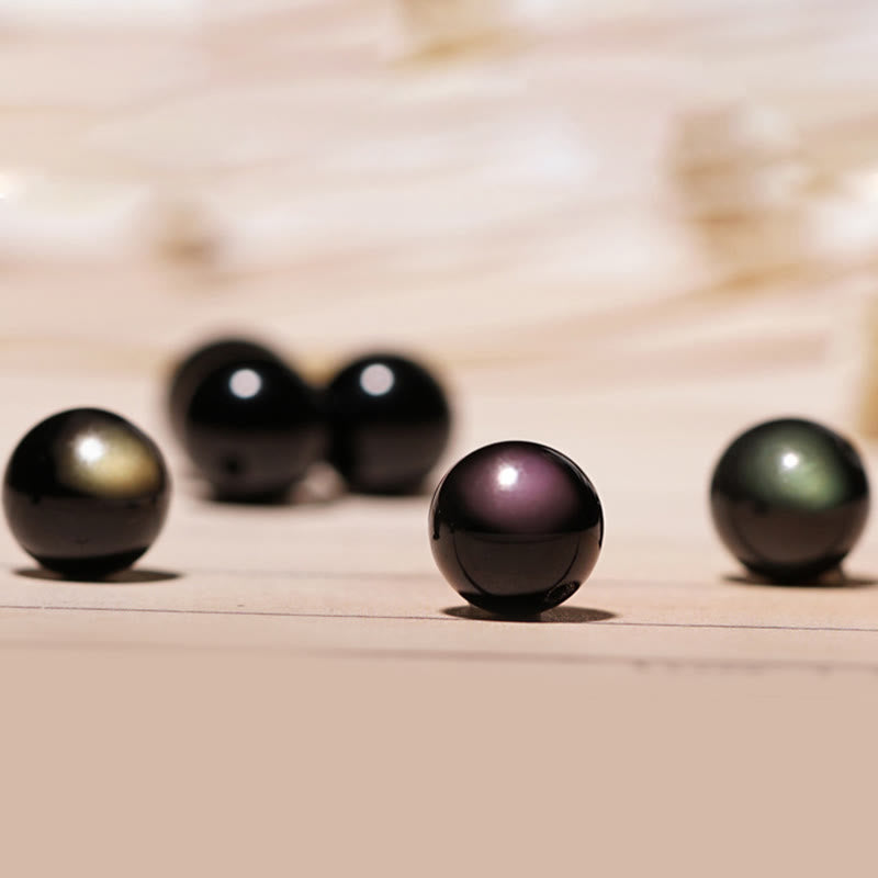 Buddha Stones Natural Black Obsidian Cinnabar Lotus Charm Strength Fulfillment Bracelet - image 9