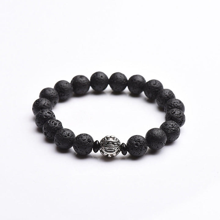 Buddha Stones Lava Rock Beads White Copper PiXiu Wealth Bracelet - image 10