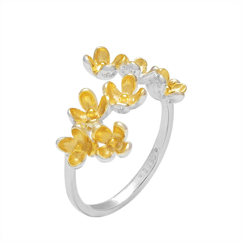 Buddha Stones 925 Sterling Silver Osmanthus Fragrans Ring - image 4