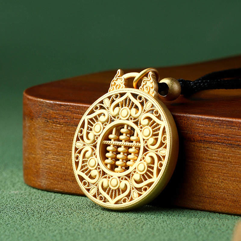 Buddha Stones Gold Plated Copper Koi Fish Strength Necklace Pendant - image 1