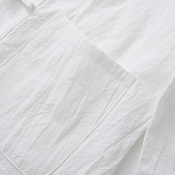 Buddha Stones Meditation Frog-Button Tang Long Sleeve Shirt Pants Men's Suit - image 7