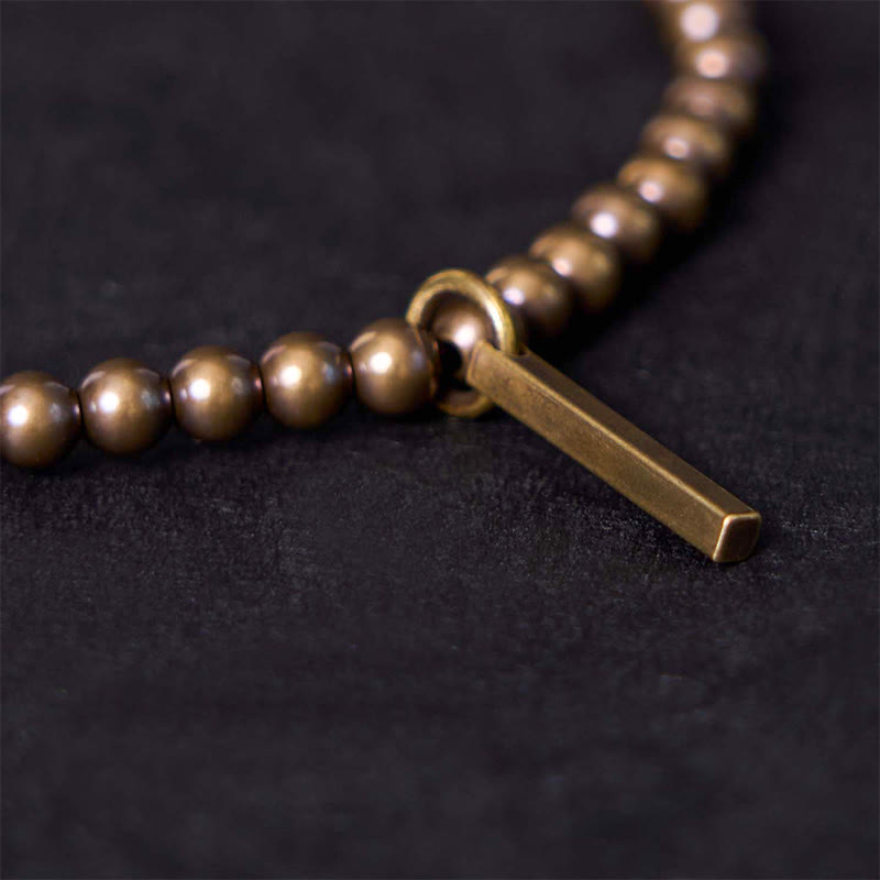 Buddha Stones Pure Copper Brass Beads Self Care Healing Bracelet - image 3