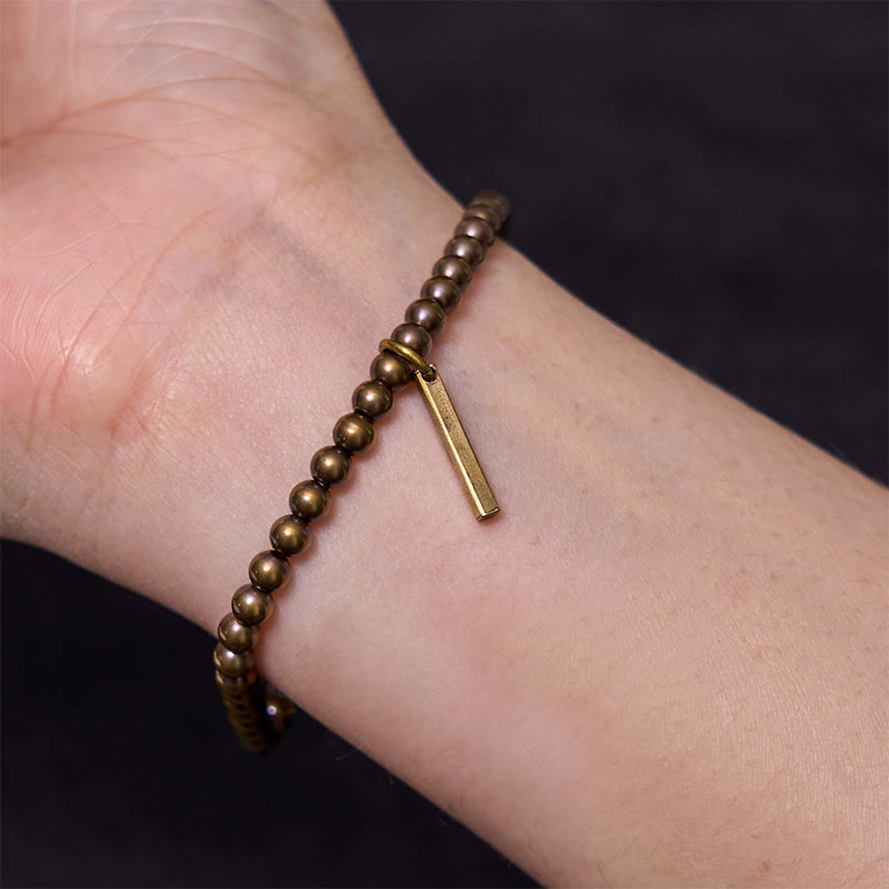 Buddha Stones Pure Copper Brass Beads Self Care Healing Bracelet - image 6