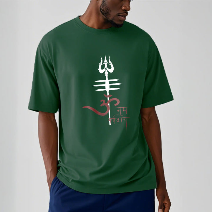 Buddha Stones OM NAMAH SHIVAYA Trident Cotton Tee T-shirt - image 8