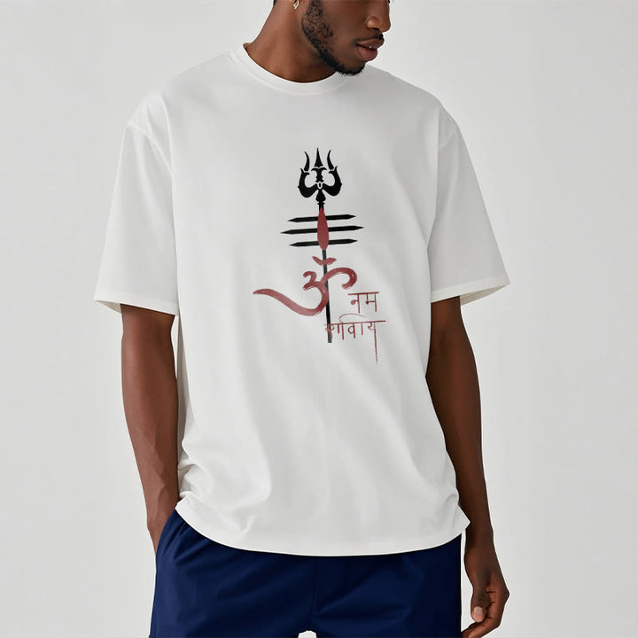 Buddha Stones OM NAMAH SHIVAYA Trident Cotton Tee T-shirt - image 14